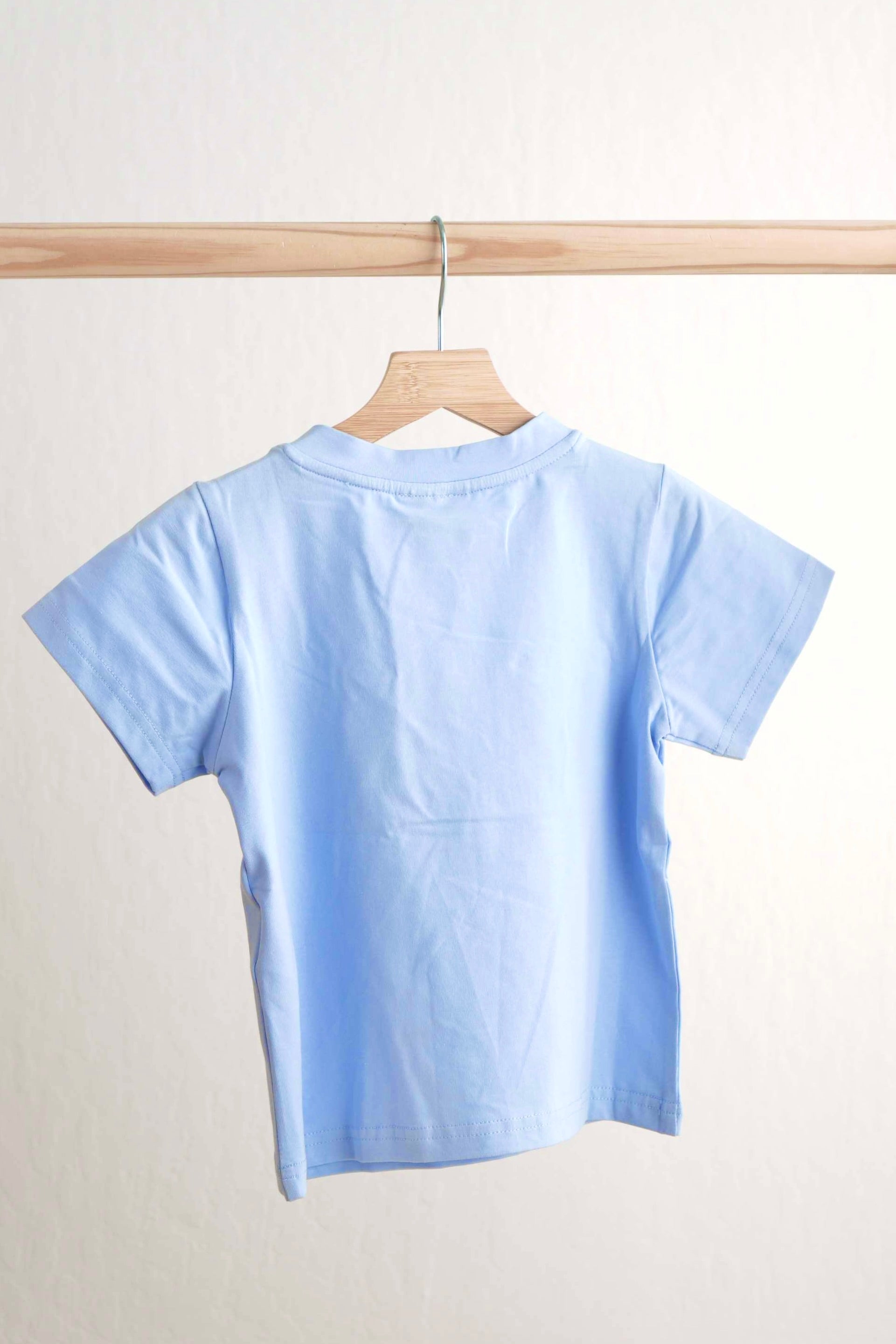 Blue cross hand-smokced boy top